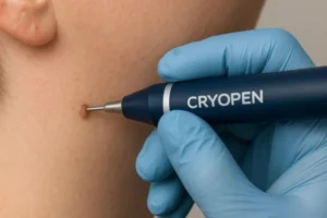Person receiving skin tag removal Waterlooville