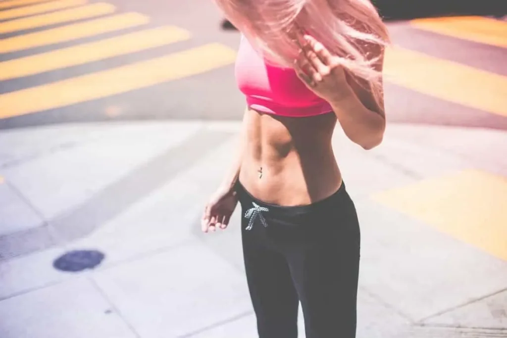 Woman with toned stomach after LA-EMS Body Sculpting Treatment Waterlooville