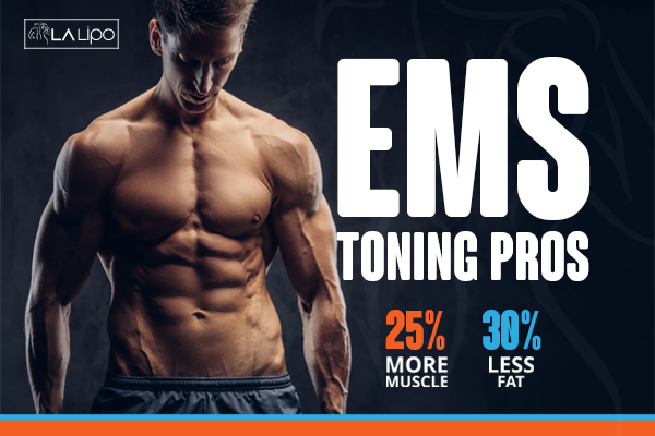 Image of man with sculpted stomach showing the fat loss and muscle gain of LA-EMS Body Sculpting Treatment Waterlooville